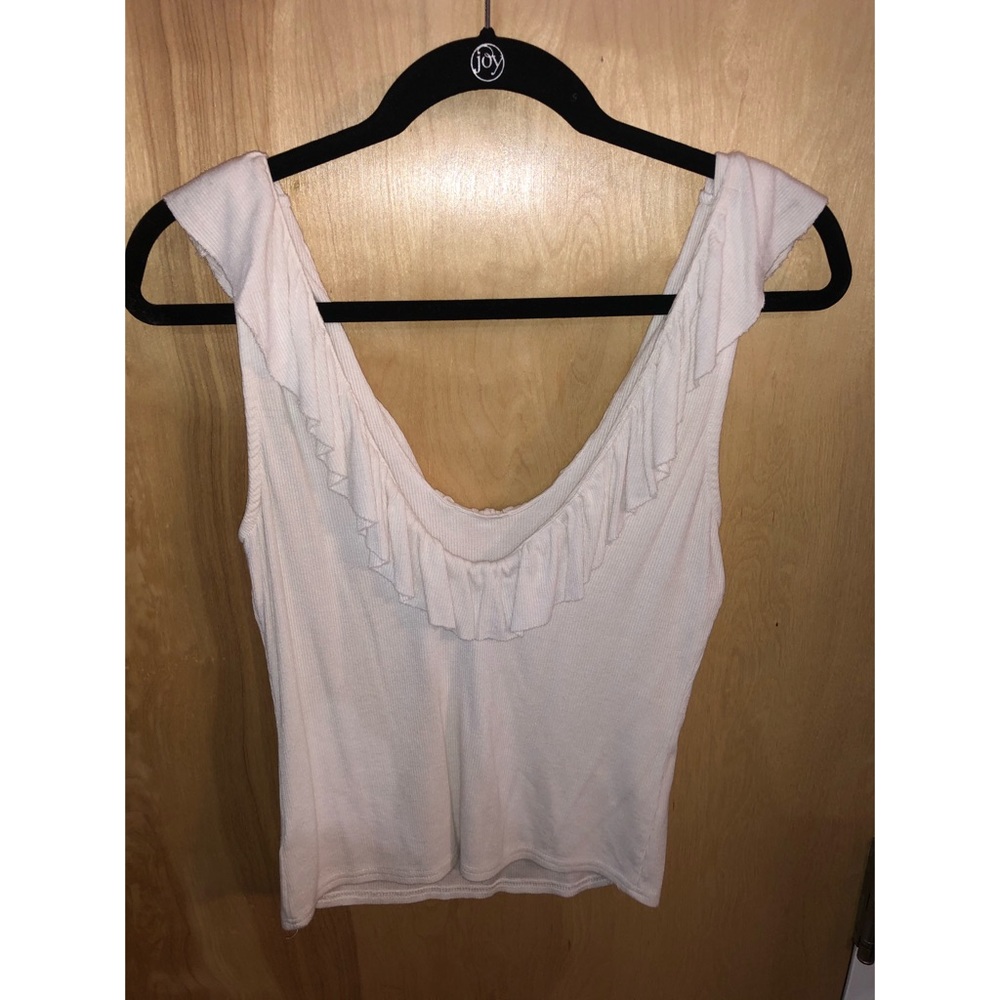 White Ruffle Tank - Picture 2 of 2